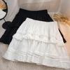 Ballet Style White Fluffy Skirt Summer Sweet Cute Preppy Style Women Half Skirt A-line Skirt Simple Versatile Clothing