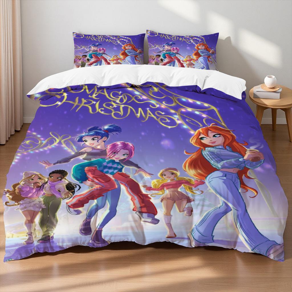 Комплект постельного белья W-Winx C-Club, пододеяльник, комплект на кровать King Queen Twin, крылья феи, для дома, подарок девочке на день рождения, украшение для студенческого общежития