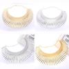 Fashion Solid Color Curved Design Women Metal Necklace Collar For Trendy Outfit
