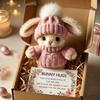 Yousheng Mini Bunny Hug Пасхальный подарок Кролик плюшевая игрушка с картой Вязаная шапка свитер мягкая игрушка кукла украшение дети взрослые праздничный подарок на день рождения