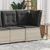 VidaXL Garden Corner Sofa and Cushions Light Grey Wicker, Garden Corner Sofa, Garden Corner Seat, 368987