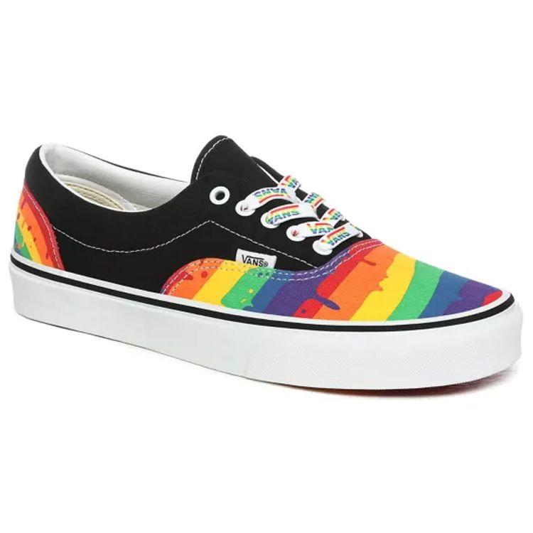 Vans Era Rainbow Drip Low Top Skate Shoes Unisex Sneakers Black VN0A4U392CV