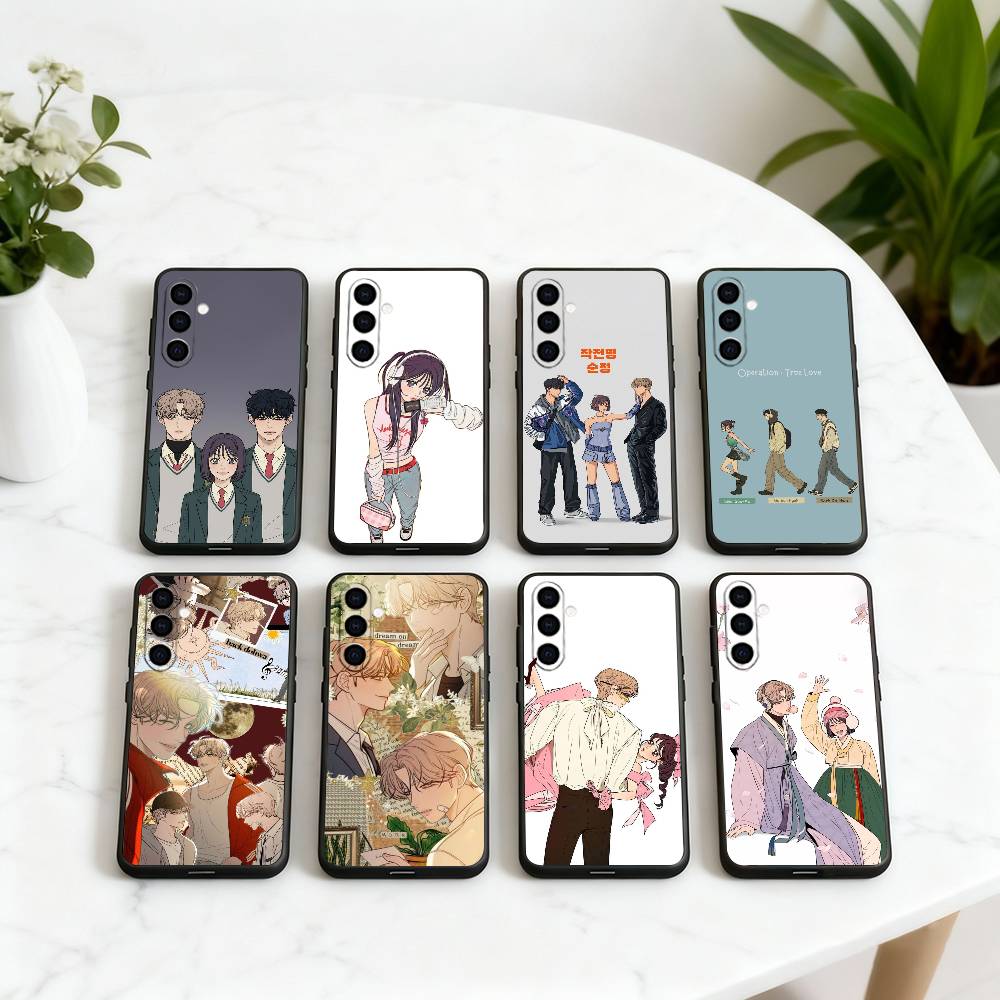 Чехол для телефона Young O-Operation True Love-es для Samsung Galaxy A73, A72, A71, A70, A53, A52, A51, Других Мягкий Черный Чехол