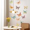 Tj11000 Креативная милая многоцветная наклейка на стену с бабочками, украшение, гостиная, спальня, фон, самоклеящаяся наклейка на стену