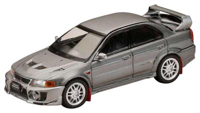 Hobby Japan HJ64 Масштаб Mitsubishi Lancer GSR Evolution 5 CP9A 1998 с грязью Титановый серый Готовая модель 1/64 Закрылки, Металлик/Пользовательский цвет,