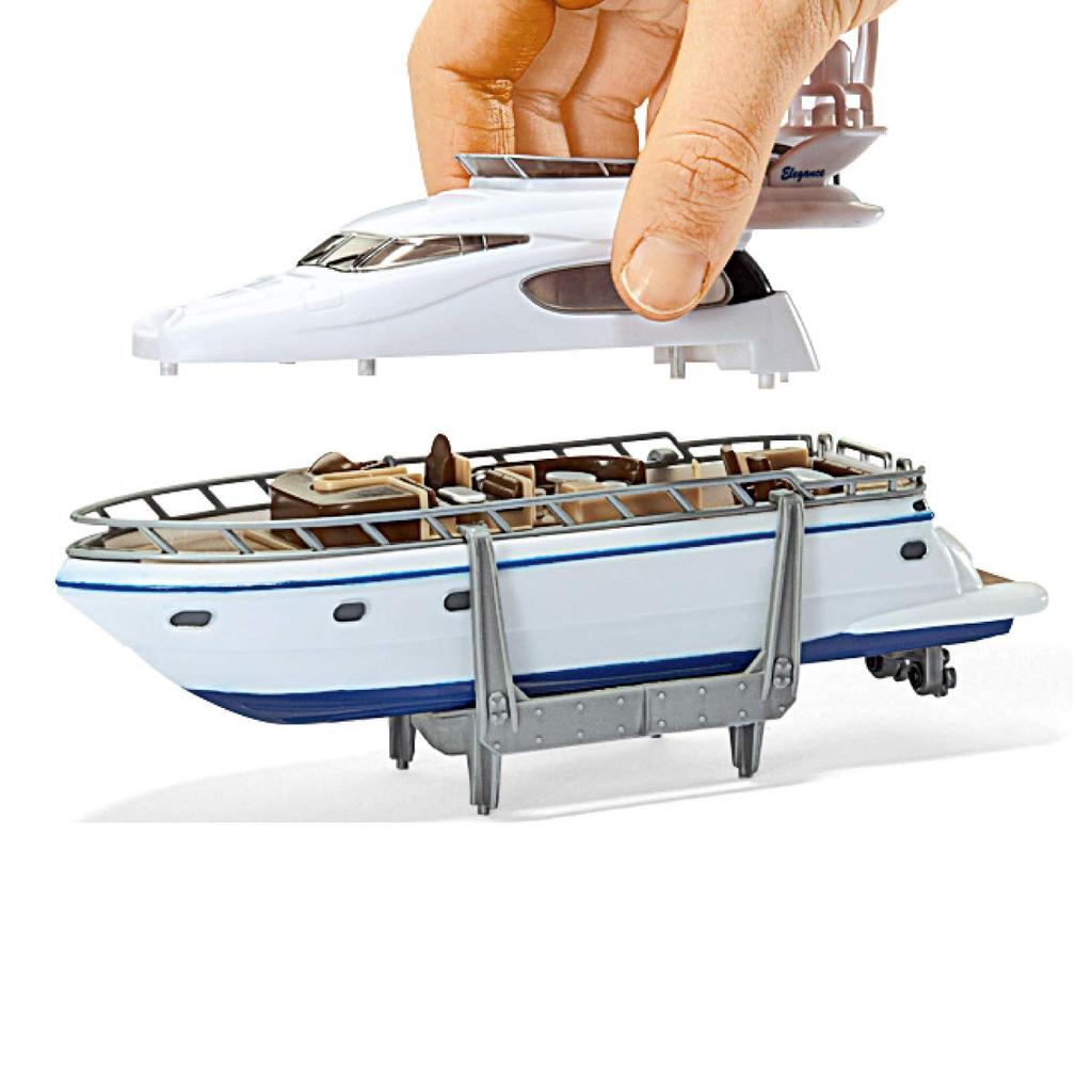 BorneLund SIKU MAN Semi-Trailer with Cruiser Load, 1/87 Scale Model SK1849