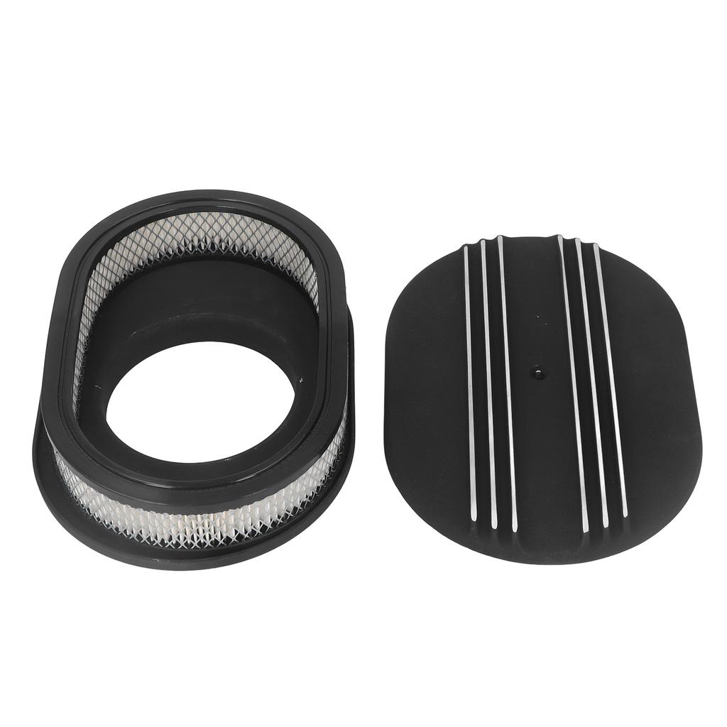 12-дюймовый овальный воздушный фильтр из черного алюминиевого сплава, мощная фильтрация, сменный воздушный фильтр для Ford