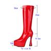 Женские сапоги до колена, женские высокие сапоги на платформе и шпильке, туфли на молнии
