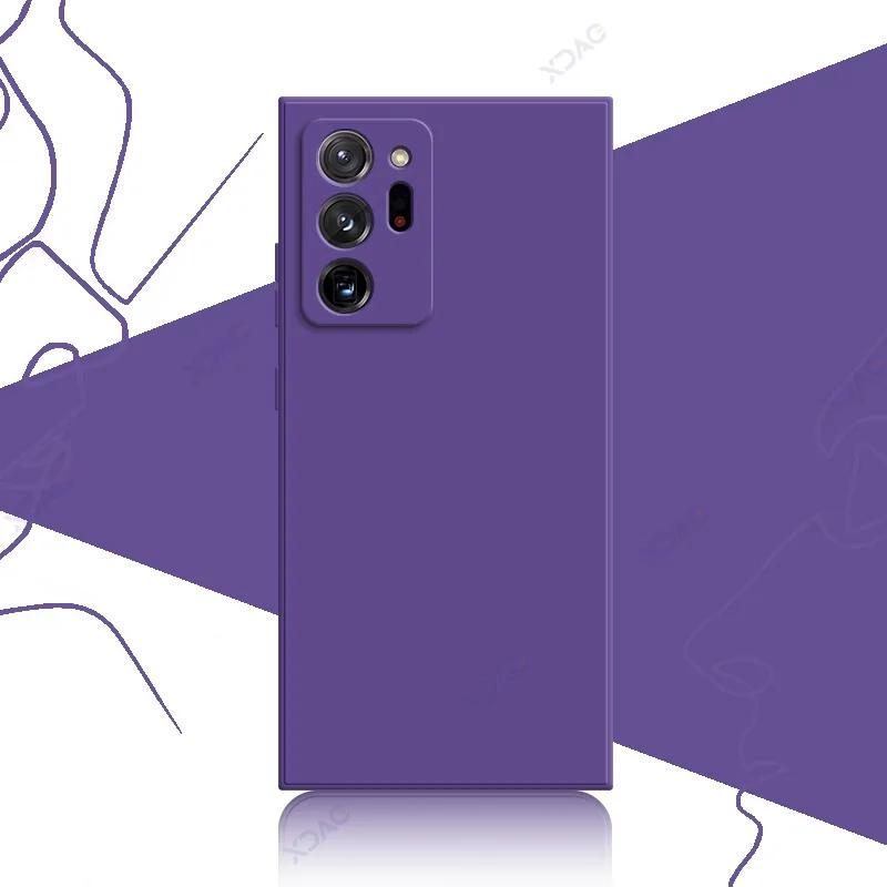 Милые модные чехлы для Samsung Galaxy Note 9 10 20 Plus Ultra SamsungNote20Ultra 5G 360 Soft Square Liquid Silicone Shield