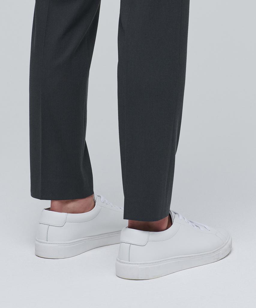 MUSINSA STANDARD Skinny Hidden Elastic Waist Crop Slacks [Gray]