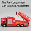 Масштаб 1/32 Пожарная машина Модель игрушечной машины Металлическая литая под давлением Светомузыкальная имитация Спрей Спасательная машина Модели для детей Подарки на день рождения