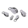 U Type Swivel Pulley 304 Stainless Steel Duplex Bearing Super-Silent Detachable Rotation Pulley System Lifting Wheel Tools