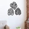 3 Pieces Palm Leaves Wood Art for Living Room And Garden