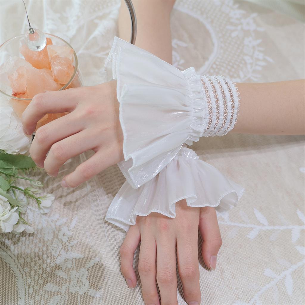 1 пара многослойных эластичных манжет на запястье, съемные рукава для рубашки, разноцветные рукава для фотосессий ногтей и модных съемок