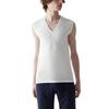 Gunze Acedron Soft Stretch Sleeve Breathable Bare Jersey Size M V-Neck Shirt, Material, MCA618, Men's, White,