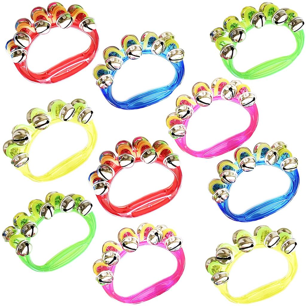 A'sTool Bells, Ring Bells, Hand Bells, 5 Colors, Set of 10, Percussion Instruments