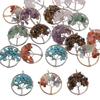 30mm Natural Gemstone Stone Beads Charms Tree Pendant DIY Jewelry Making Necklace Accessories