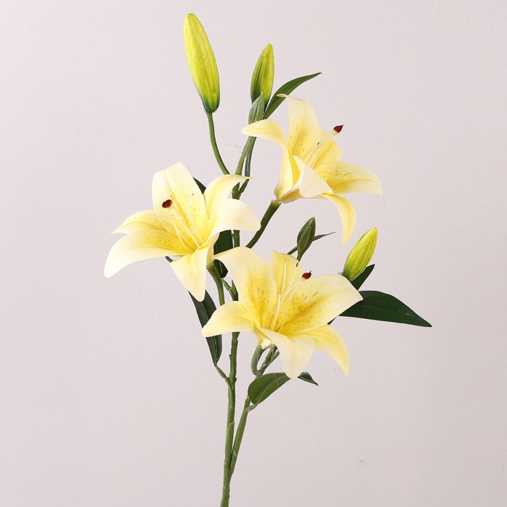 Real Touch Silk Lilium Brownii Flower 80 см Искусственные цветы Искусственный цветок Ветка Свадебный декор