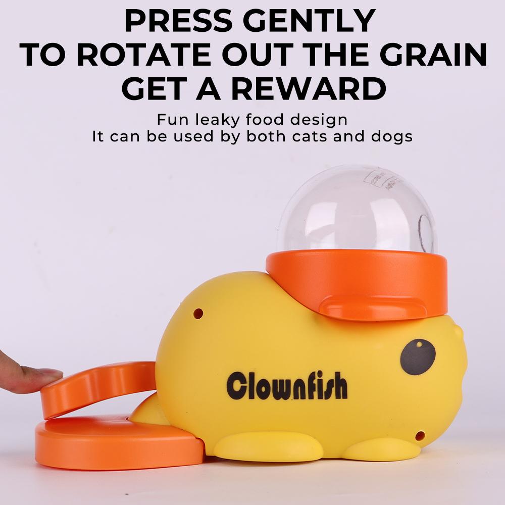 Кормушка для собак, мультяшный дизайн утки, головоломка для лакомств для питомцев, нескользящая, автоматический диспенсер корма для щенков, собак, кошек, игрушка, аксессуар для собак