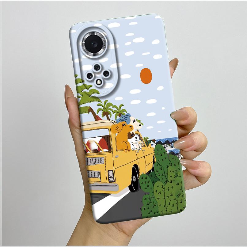 For Huawei Nova 9 Case Aesthetic Butterfly Flowers Soft Silicone Shockproof Phone Cover For Honor 50 Camera Protective Casing