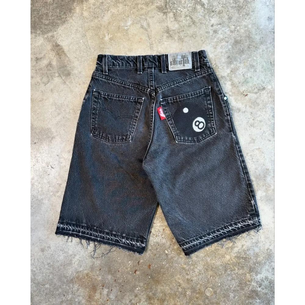 ZYLLO Y2K Ретро Полный ассортимент шорт Женские Свободные Джинсовые Харадзюку Хип-хоп Узор Мужские Новые Готические Повседневные Модные Шорты Уличная Одежда