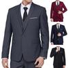 Men Formal Blazer Single Button Lapel Suit Jacket Solid Color Business Blazer for Daily Wear Date Parties Weddings