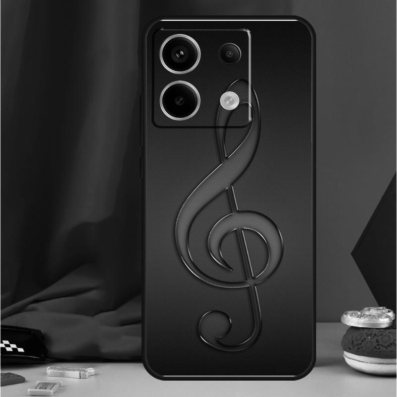 Чехол-пенал с нотным знаком скрипичного ключа для Xiaomi Redmi Note 13 Pro 12 11 9 10 Pro 12S 11S 10S 9S Redmi 12 10C 12C 13C