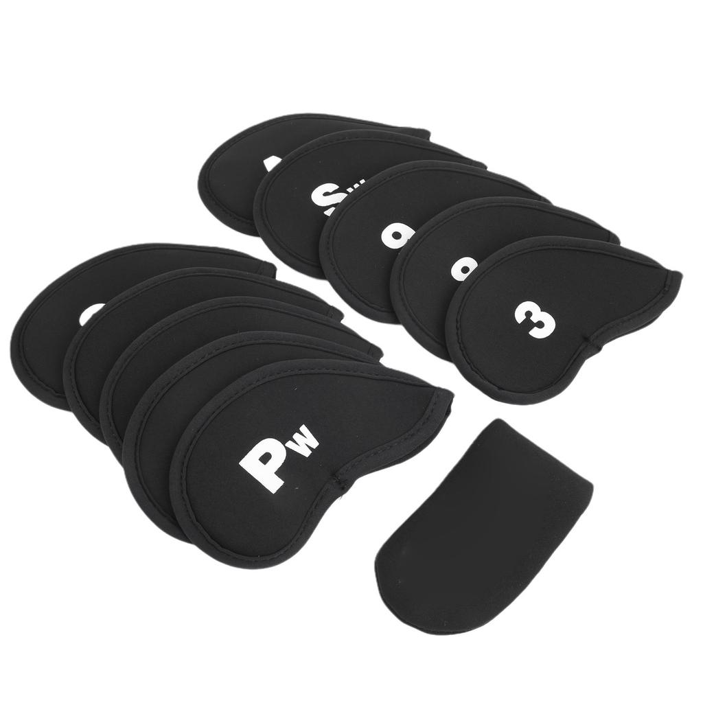 11Pcs Golf Iron Head Covers Sleeve Number Pattern Protective Portable Golfing Accessory