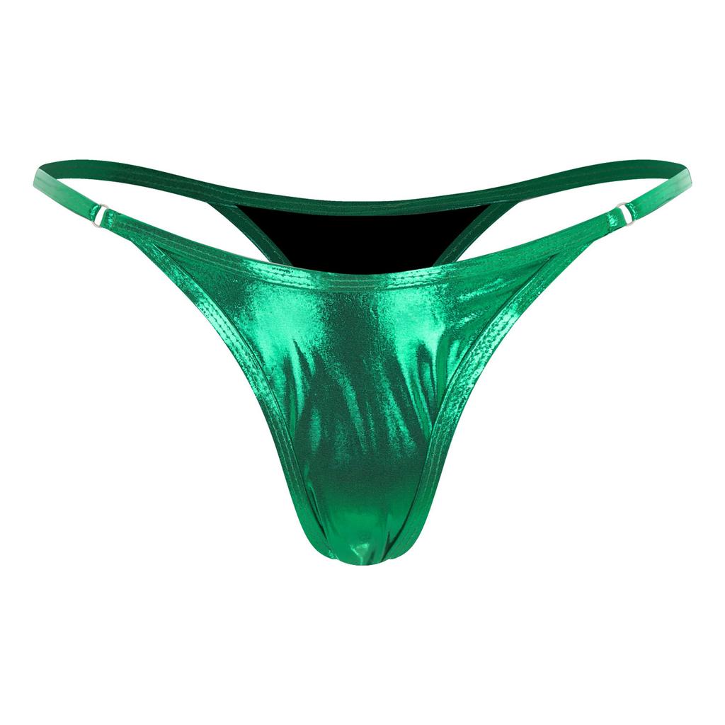 Womens Metallic G-String Thongs Low Rise Micro Briefs Sexy Lingerie Underwear