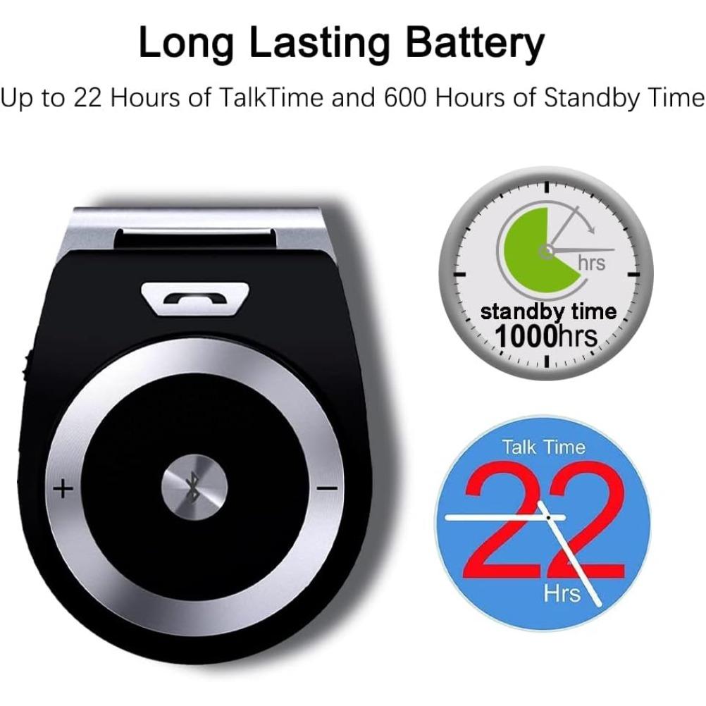 Комплект громкой связи Bluetooth, автомобильный комплект громкой связи, автоматическое включение, поддержка помощника Siri, встроенный микрофон и поддержка GPS, музыка