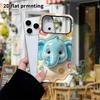 Phone case: 2D flat design suitable for iPhone 18 17 16 15 14 13 Pro protective case, blue little elephant, perfect Christmas and Halloween holiday gi