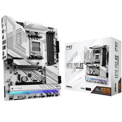 Материнская плата ASRock X870 Pro RS AMD Ryzen 9000 Series CPU Совместимый чипсет X870 Материнская плата ATX Авторизованный дистрибьютор (Сокет AM5) [Отечественный продукт]