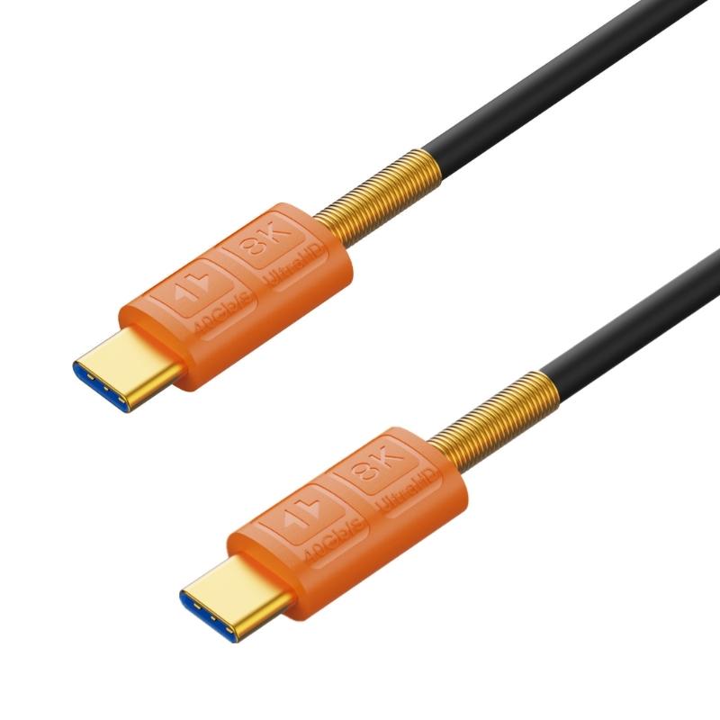 Кабель TypeC USB4 240 Вт, 40 Гбит/с, передача данных, удлинитель USB C, видеовыход 8K60 Гц, эффективный