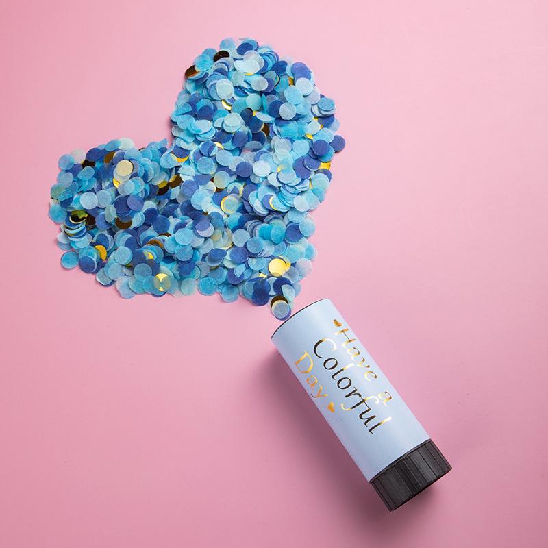 Мини-салютный пистолет «Макарон» Маленький подарочный фейерверк с конфетти «Макарон» Мини-салют, скрученный вручную