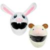 Motorcycle Helmet Cover Funny Cartoon Plush Full Face Covers Rabbit / Goat Motorbike Helmet Headgear For Moto Headgear Accessory