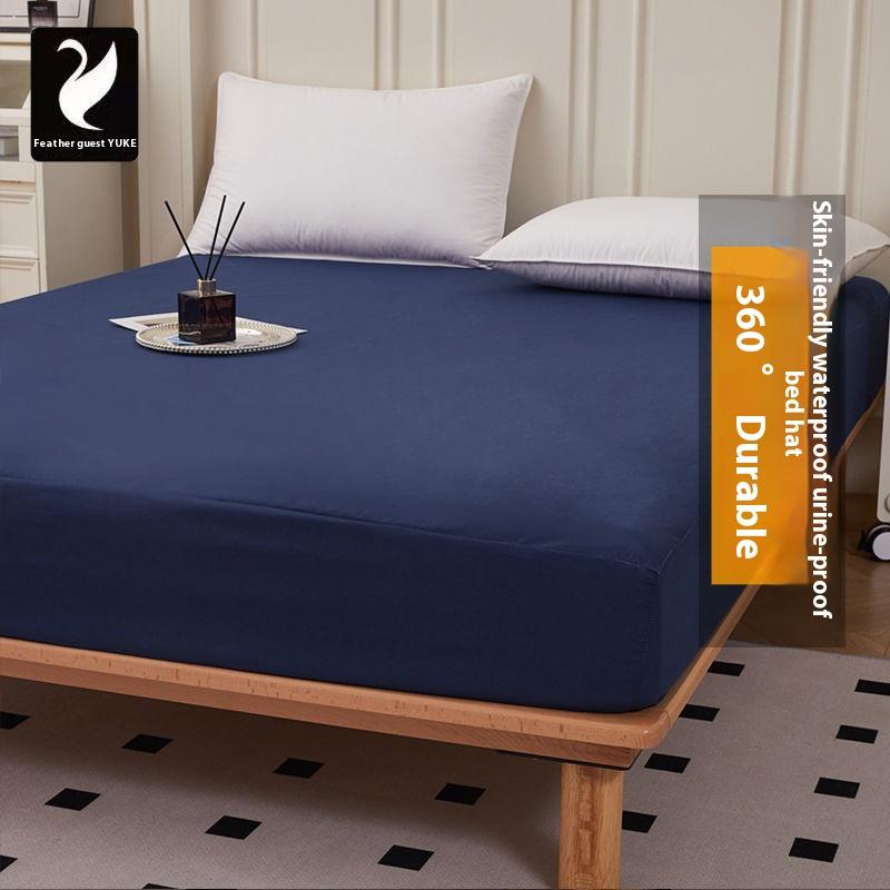 100% водонепроницаемая хлопковая простыня с резинками. Нескользящие регулируемые наматрасники для односпальной двуспальной кровати размера «king-size», 150/180/200 см.