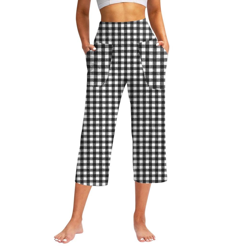 Женские повседневные брюки с карманами и высокой талией, спортивные штаны Seven Pants