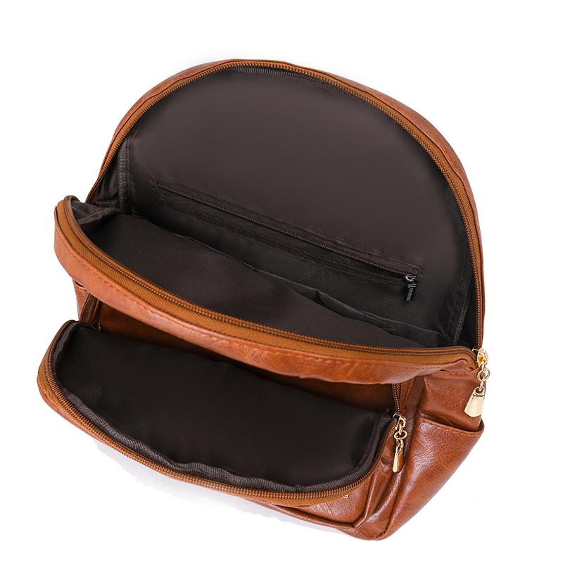 Рюкзак из мягкой кожи, женский рюкзак большой вместимости, студенческий школьный рюкзак