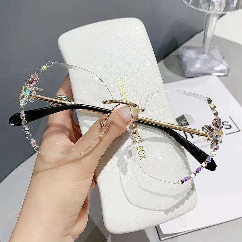 Унисекс большие солнцезащитные очки Outdor женские роскошные очки без оправы с бриллиантами оттенки большая круглая оправа UV400 солнцезащитные очки для женщин