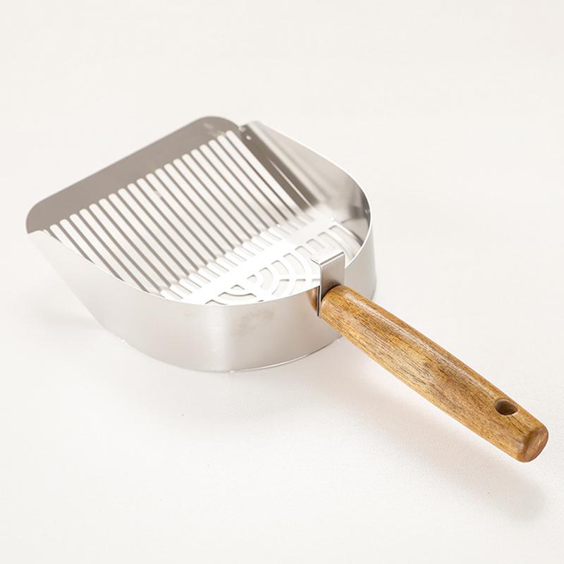 Совок для кошачьего туалета из нержавеющей стали, прочный, с длинной ручкой, совок для кошек, прочный сетчатый совок, фильтр для кошачьего туалета, инструменты для уборки домашних животных