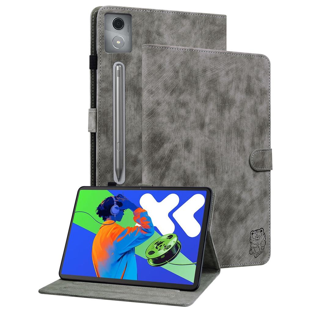 For Lenovo Tab P12 Pro 12.7 2025/Xiaoxin Pad Pro 12.7 (2025) Cases Tiger Imprint Anti-Scratch PU Leather Tablet Cover