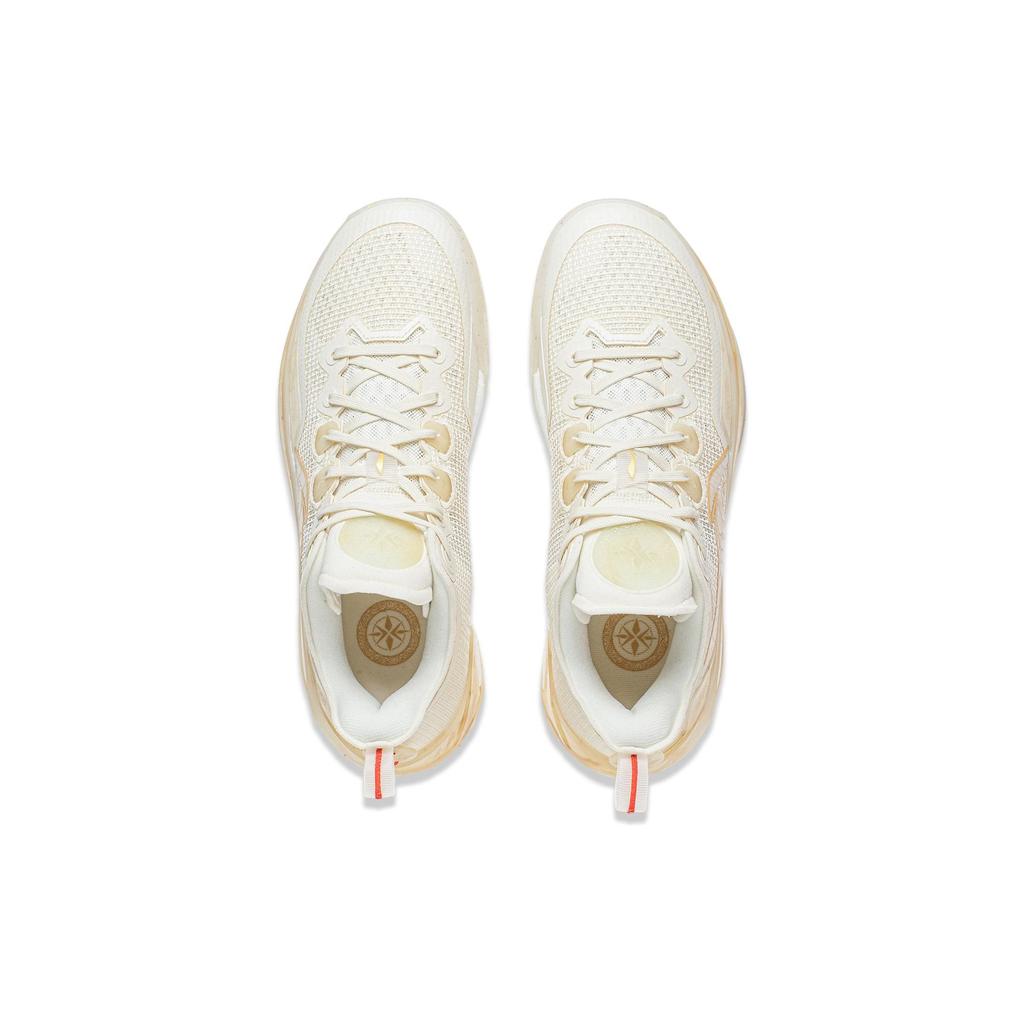 Баскетбольные кроссовки LiNing Blade 3 V2 Jade Gold унисекс белые желтые ABAT073-6