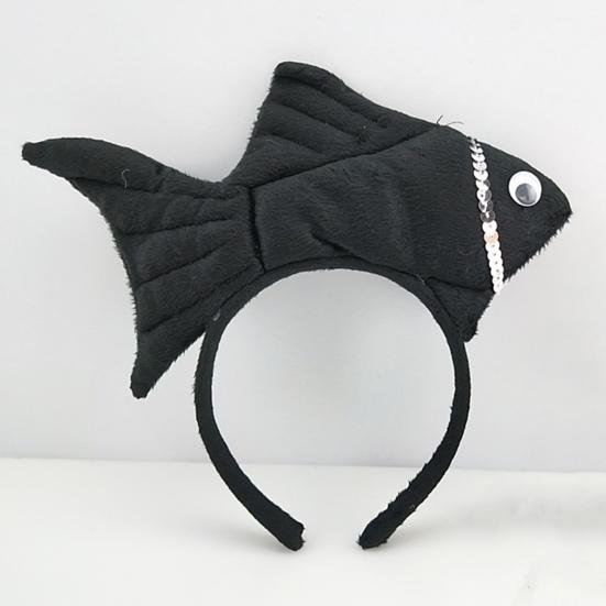 Повязка на голову в виде золотой рыбки, обруч для волос в виде рыбки, регулируемая повязка на голову, реквизит для косплея, вечеринки, дня рождения, принадлежности