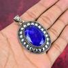 Подвеска с синим сапфиром, подвеска из драгоценного камня ручной работы, подвеска из стерлингового серебра 925 пробы, антикварные ювелирные изделия, для подарка на помолвку