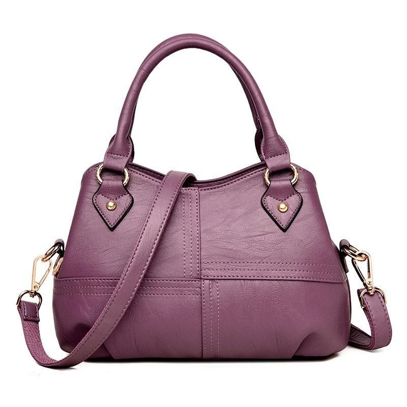 Fashionable Womens Shoulder Bag Soft Pu Leather Casual Tote Bag In Elegant Colors