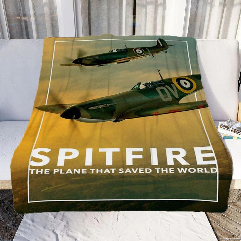 Spitfire Print Throw Rug Yoga Mat Bedroom Living Room Bathroom Decorative Floor Mat Home Textile Birthday Gift