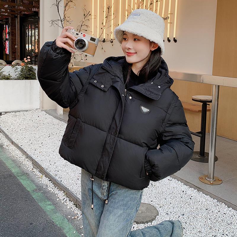 Removable sleeves down padded clothes women's winter new padded jackets loose hooded padded jackets short jackets