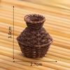 Bamboo Basket Chair Dustpan Dollhouse Simulation Decoration' Dollhouse Miniature Furniture Resin
