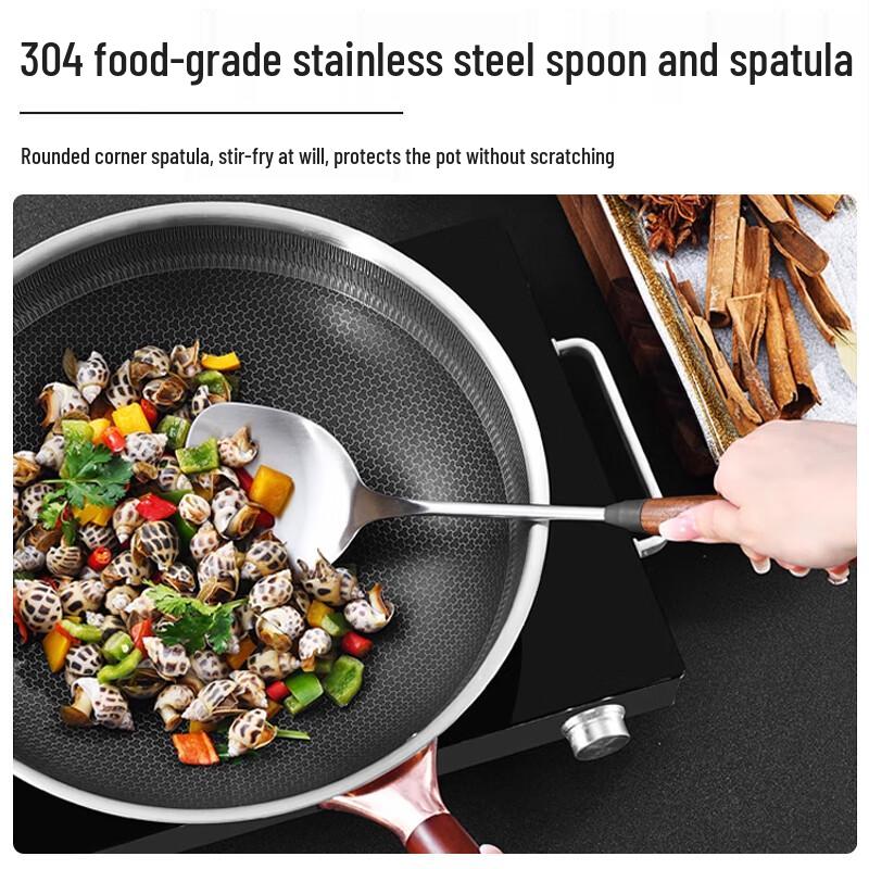 304 Stainless Steel Spatula & Slotted Spoon Set