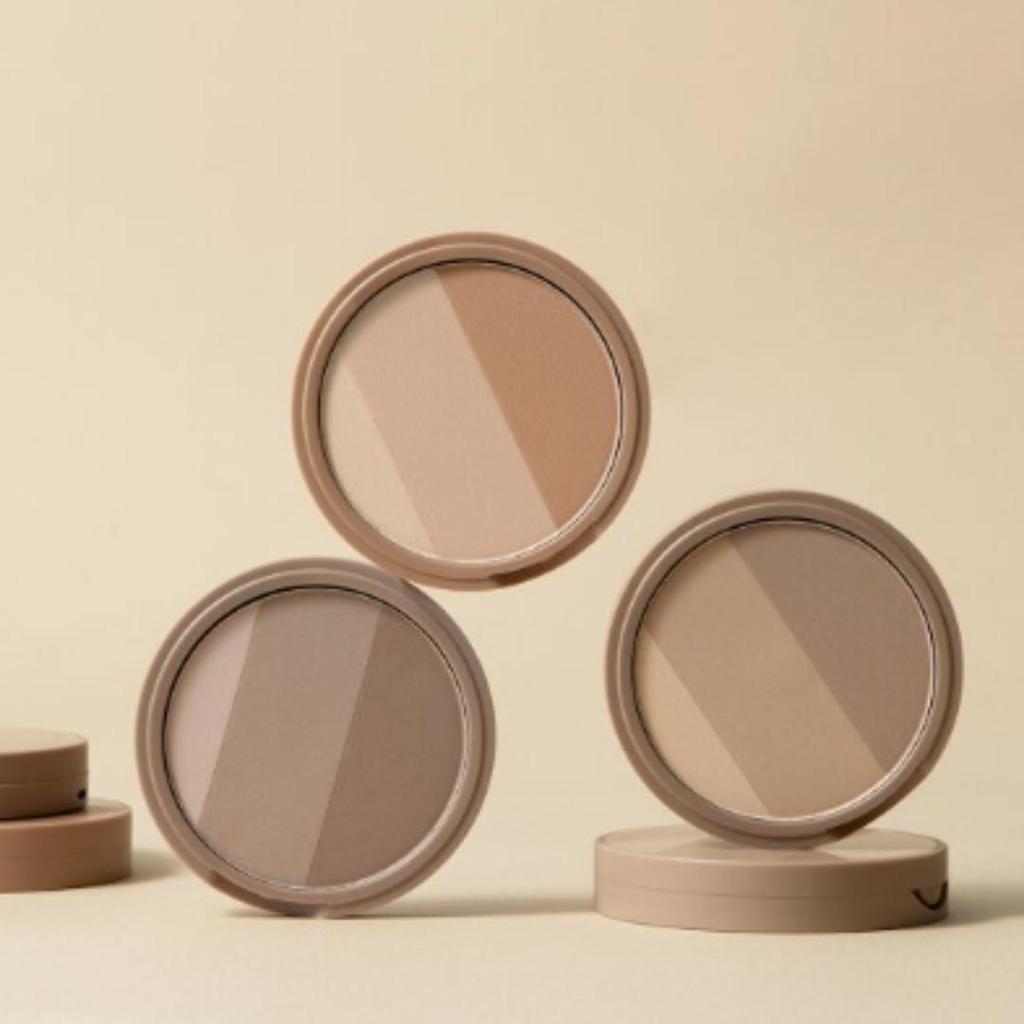 MQNY MACQUEEN NEWYORK FAKE UP 3 COLOR SHADING 9g + SAHDING BRUSH